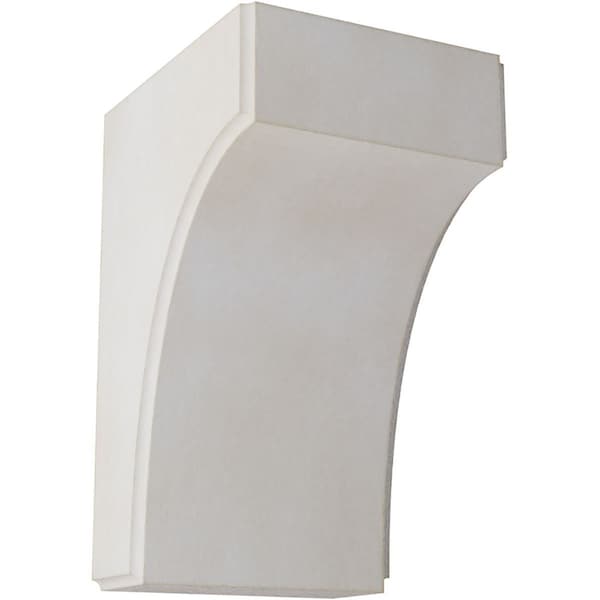 Ekena Millwork 3 1/2"W x 4"D x 6"H Clarksville Wood Vintage Decor Bracket, Chalk Dust White BKTWD04X04X06CVWH - main